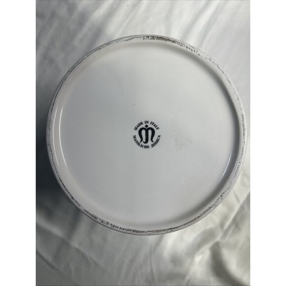 Maioliche Jessica White Ceramic Utensil Holder Made in Italy - Picture 2 of 5